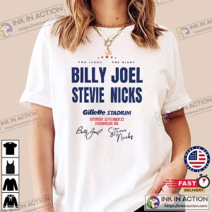 Billy Joel Stevie Nicks Tour 2023 T Shirt 3 Ink In Action