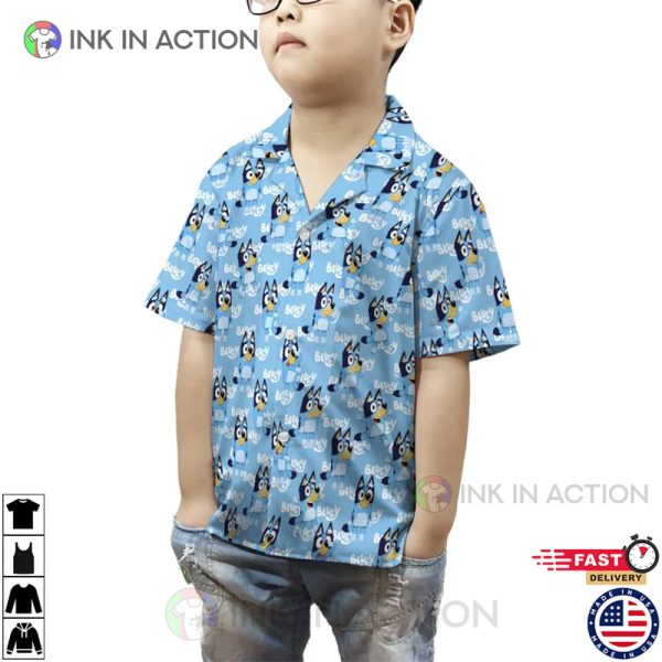 Bluey Hawaiian Shirt, Bluey Family Shirt, Bluey Birthday Shirt