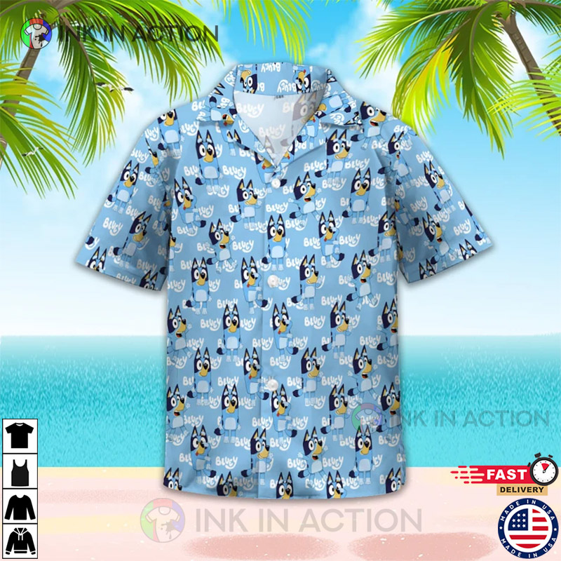 Bluey Hawaiian Shirt, Bluey Family Shirt, Bluey Birthday Shirt