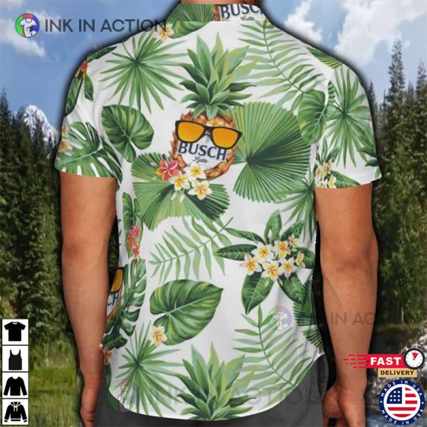 Busch Light Pineapple Flower Summer Hawaiian Shirt