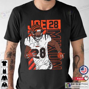 Cincinnati Bengals No 28 Joe Mixon Unisex T shirt 1