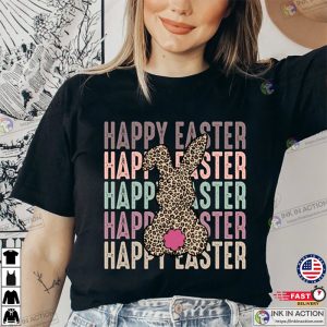 Cute Easter Leopard Bunny T Shirt 3 Ink In Action