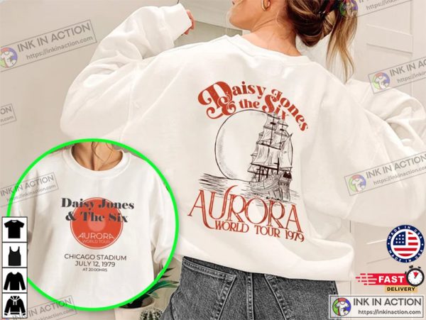 Daisy Jones And The Six Band Shirt, Aurora World Tour