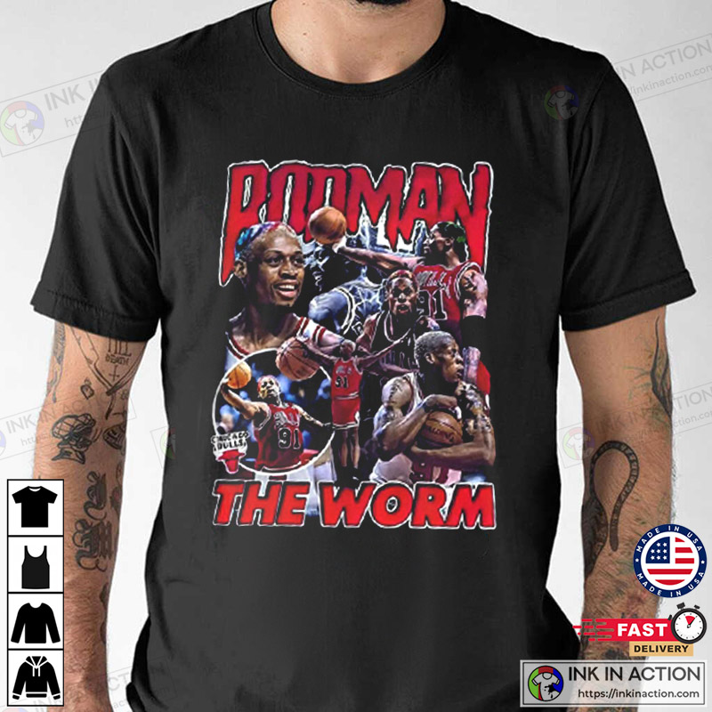 Dennis Rodman T-Shirt, The Worm Dennis Rodman Basketball Vintage Shirt
