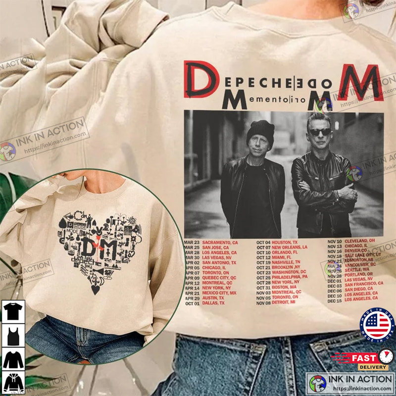 Depeche Mode With Album Memento Mori World Tour 2023 T-shirt