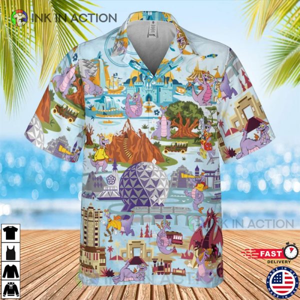 Disney Figment Funny Hawaiian Set Epcot Figment Hawaiian Shirt - Ink In ...