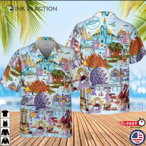 Disney Figment Funny Hawaiian Set Epcot Figment Hawaiian Shirt