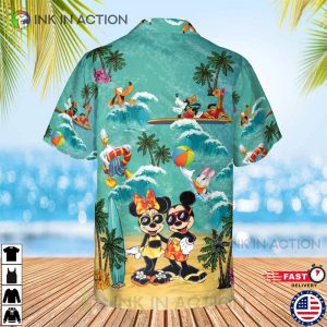 Disney Mickey And Minnie Hawaiian Shirt, Mickey And Friends Family Vacation Disney Trip