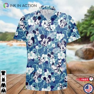 Disney Mickey Mouse Floral Aloha Hawaiian Shirt, Summer Vacation Hawaiian Shirt