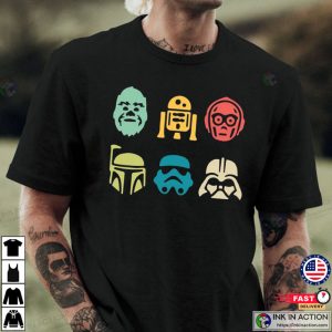 Disney Star Wars Character Retro Shirt 2 Ink In Action
