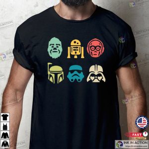Disney Star Wars Character Retro Shirt 3 Ink In Action