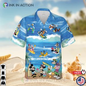 Disney Summer Mickey And Minnie Mouse Hawaiian Shirt