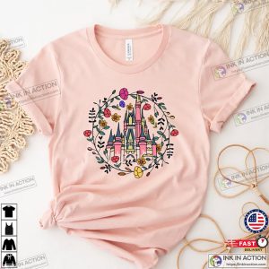 Disney World Floral Disney Magical Castle T shirt 1 Ink In Action
