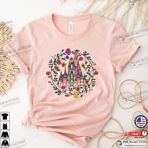 World Floral Disney Magical Castle T-shirt