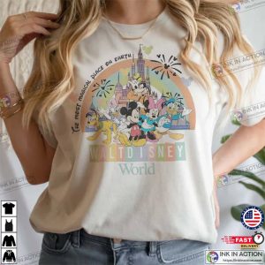Disney World Mickey And Friends Vintage Comfort Coulor Shirt 1 Ink In Action