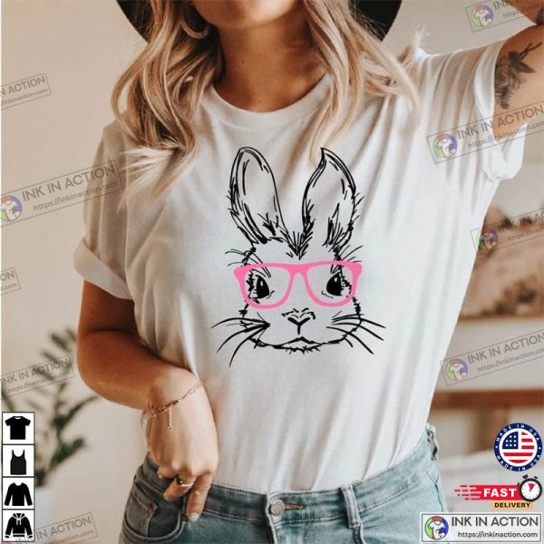 Floral Rabbit Spring T-shirt, Easter Bunny Shirt