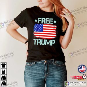 Free Trump American Flag 2024 T Shirt 3 Ink In Action