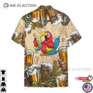 Gearhumans Parrot And Beer Custom Hawaii Shirt 1