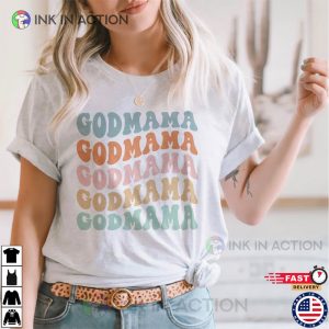 Godmother Retro Shirt God Mother Gift 2 Ink In Action