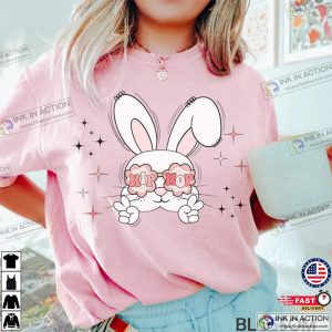Hip Hop Easter Bunny With Glasses Cute Ladies Christian Easter Day Tshirt 5 Ink In Action
