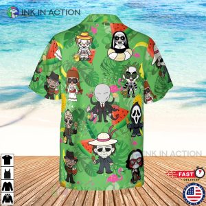 Horror Tropical Button Shirt Aloha Vibes Beach Shirt 1