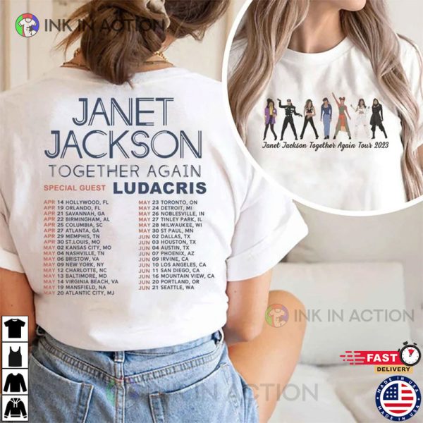 Janet Jackson Shirt, Together Again 2023 Tour