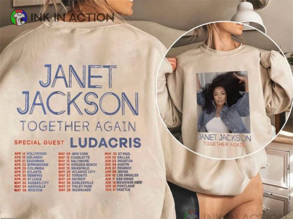 Janet Jackson Together Again Tour 2023, Janet Jackson Music Concert shirt