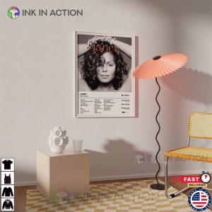 Janet Jackson Album Poster, Wall Art Print