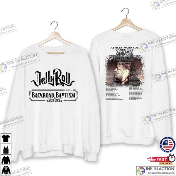 Jelly Roll Backroad Baptism 2023 Tour Shirt, Jelly Roll Concert 2023 Fan Gift