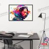 John Wick Inspired Color Splash Painting Poster