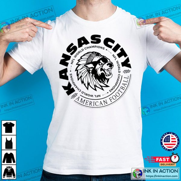 Kansas City Chiefs Wolf NFL World Champions T-shirt