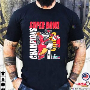 Kc. wolf super bowl champions Kansas city Chiefs Football NFL T shirt 2 Ink In Action