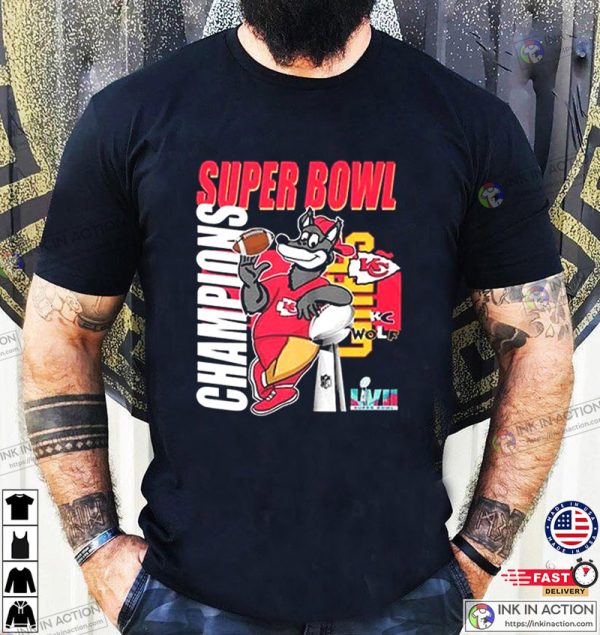KC Wolf Super Bowl Champions NFL T-shirt