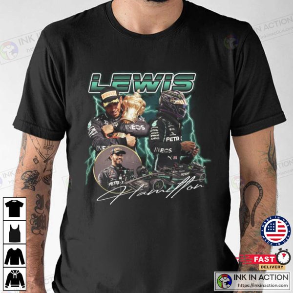 Lewis Hamilton Formula 1 Mercedes Racing T-shirt