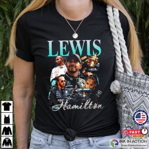 Lewis Hamilton Formula Racing F1 Homage Graphic T-shirt