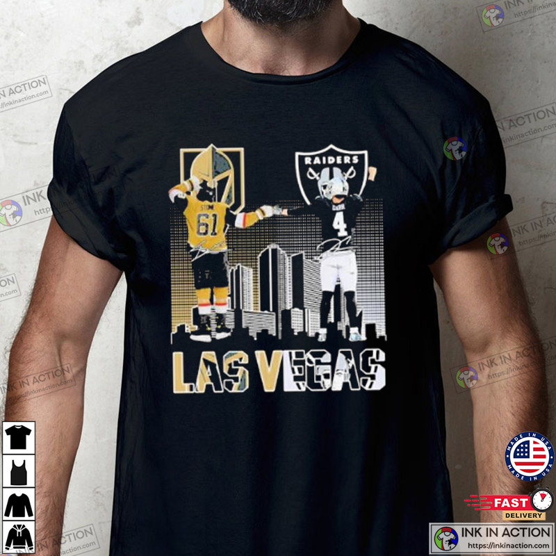 Mark Stone And Derek Carr Las Vegas Sport Teams T-shirt - Ink In Action