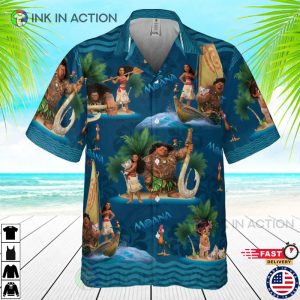 Moana And Maui Disney Hawaiian Shirt, Disneyland Trip Hawaiian Shirt, Disney Vacation Holiday Hawaiian