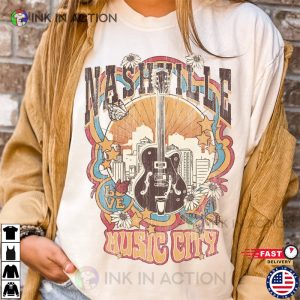 Nashville Music City Vintage T shirt 1 Ink In Action