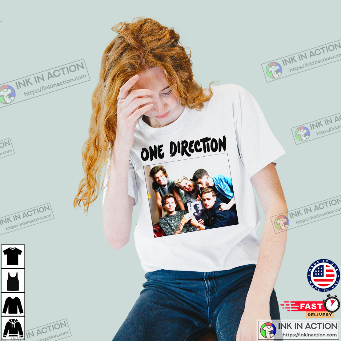 One Direction Homage Shirt, Direction T-shirt - In Action