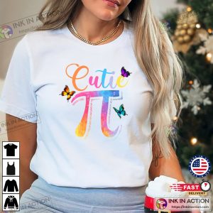 Pi Pretty Math Butterfly Girls Pi T Shirt 1