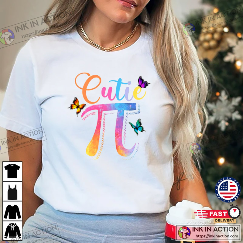 Pi Pretty Math Butterfly Girls Pi T-Shirt