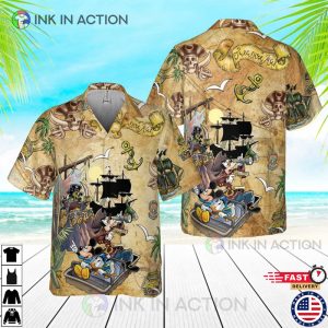 Pirated of the Caribbean Mickey and Friends Hawaiian Shirt 3