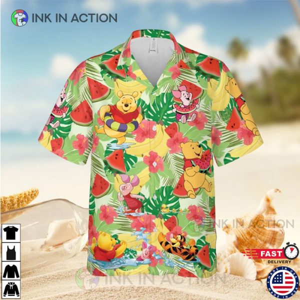 Pooh And Friends Hawaiian Shirt Summer Disney Hawaiian Shirt, Winnie The Pooh Hawaii Best Gifts For Family Vacation