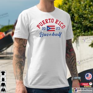 Puerto Rico 2023 Baseball T shirt 2 Ink In Action