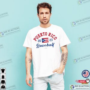 Puerto Rico 2023 Baseball T shirt 3 Ink In Action