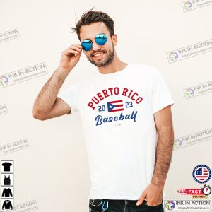 Puerto Rico 2023 Baseball T shirt 4 Ink In Action
