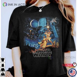 Retro 90s Star Wars A New Hope T shirt 3 Ink In Action
