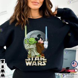 Retro Disney Star Wars Yoda And Mickey Shirt