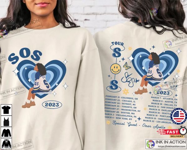 SZA SOS Full Tracklist Shirt, SZA S.O.S Merch T-Shirt