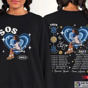 SZA SOS Full Tracklist Shirt SZA S.O.S Merch T Shirt 3